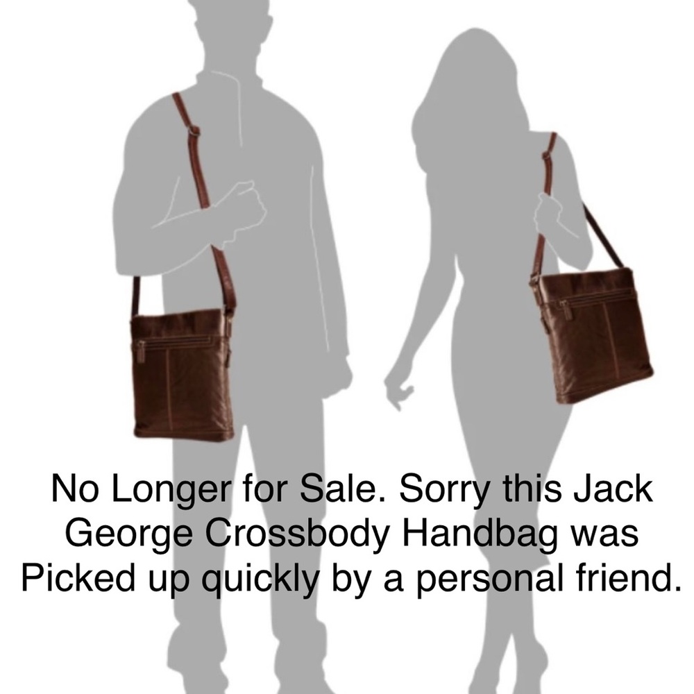 JACK GEORGE CROSS BODY LEATHER HANDBAG NEW WITH TAGS